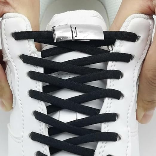Lacets Élastiques Sans Nœud + Boucle Métal — Chaussures en 2 Secondes