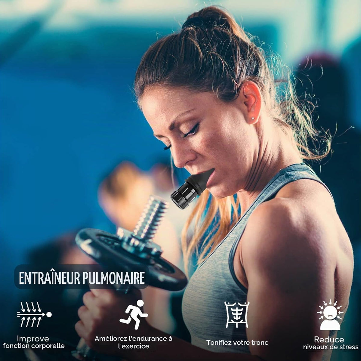 Entraîneur Respiratoire – Résistance Réglable 189 dhs