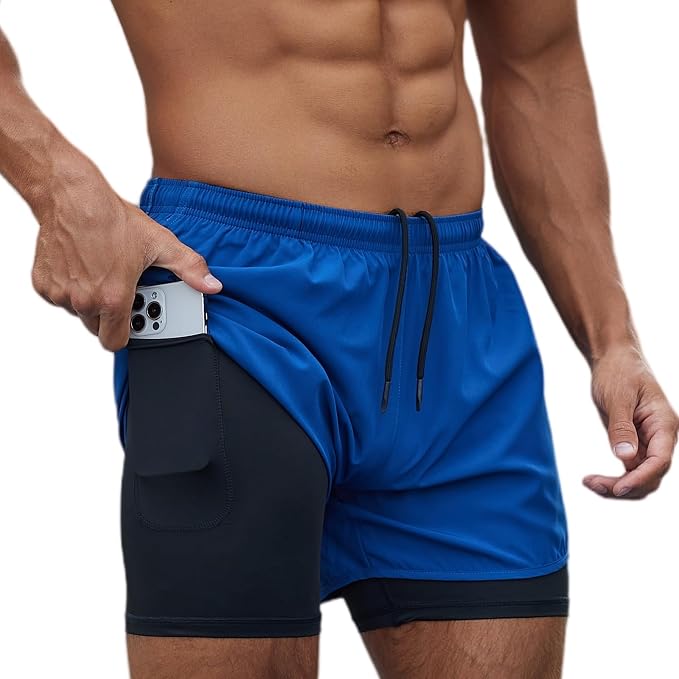 Short Sport 2-en-1 avec Compression Intégrée