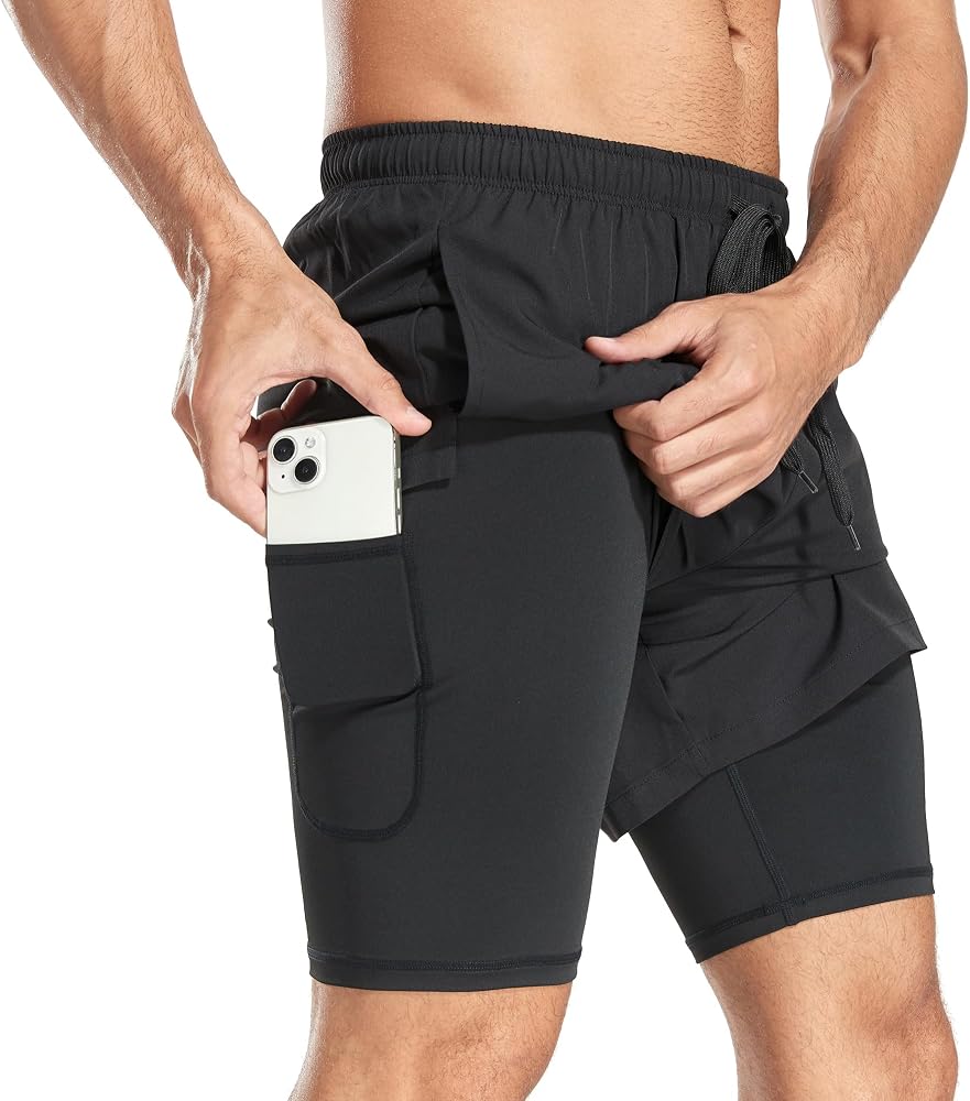 Short Sport 2-en-1 avec Compression Intégrée