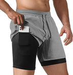 Short Sport 2-en-1 avec Compression Intégrée